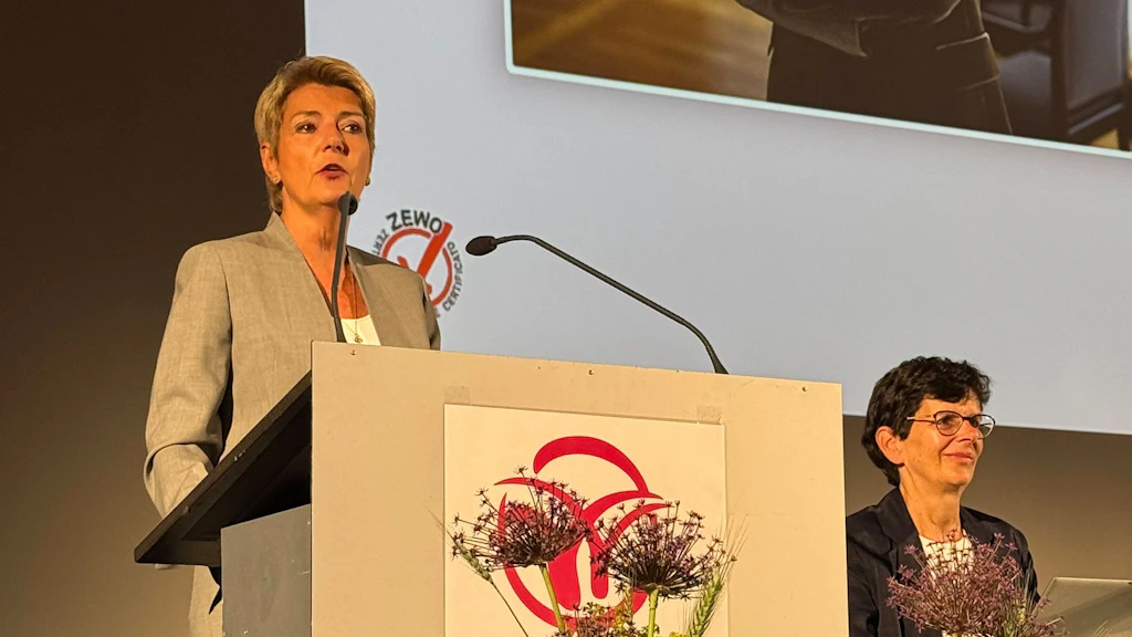 Bundesrätin Karin Keller-Sutter spricht am Frauenbund Versammlung 2026