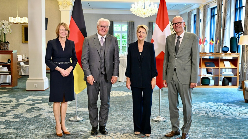 Bundespräsidentin Karin Keller-Sutter empfängt den Bundespräsidenten Deutschlands Frank-Walter Steinmeier