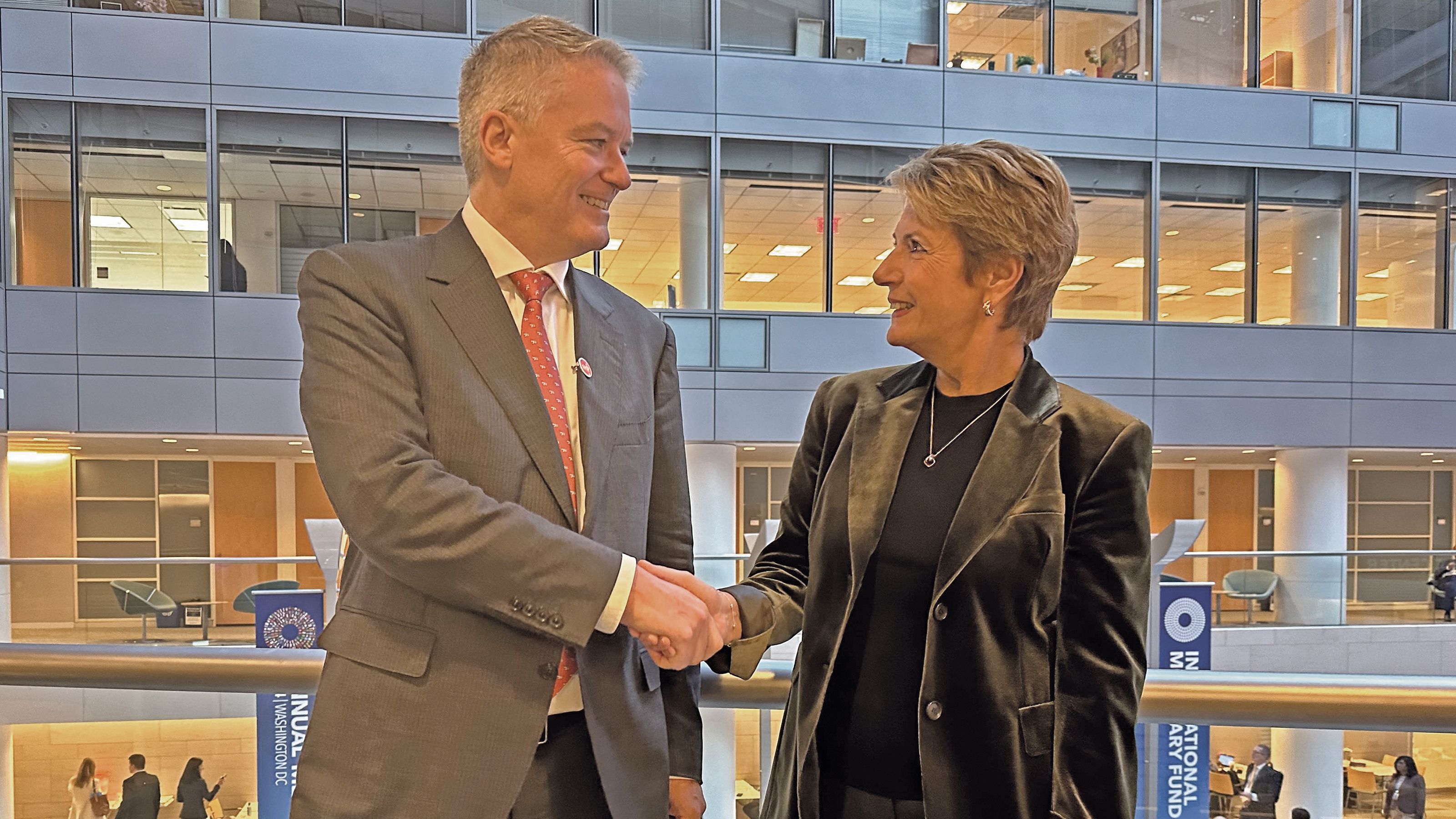 Treffen zwischen Mathias Cormann, Generalsekretär der OECD und Bundesrätin Karin Keller-Sutter
