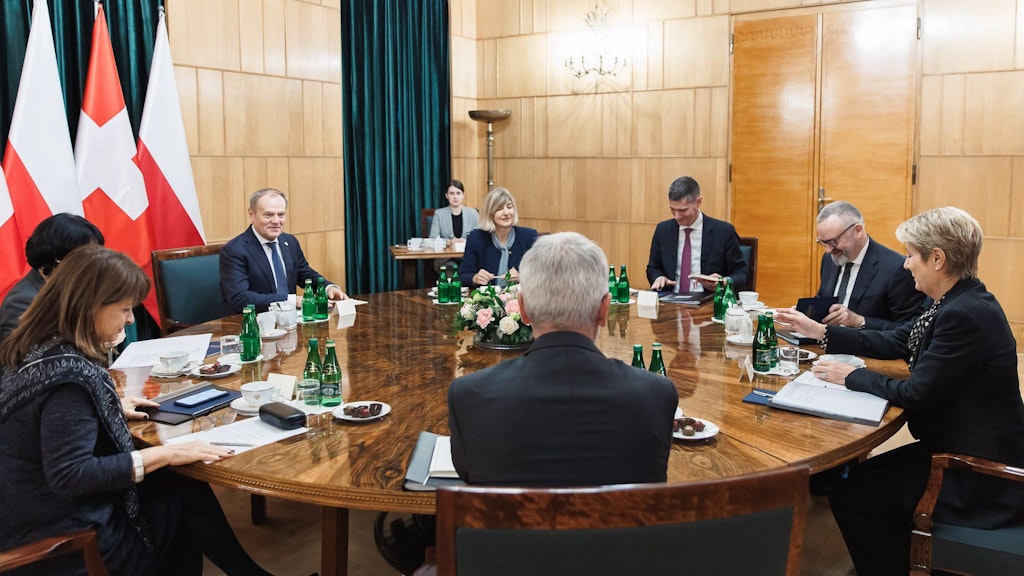 Bundespräsidentin Karin Keller-Sutter trifft Donald Tusk, Ministerpräsident von Polen.