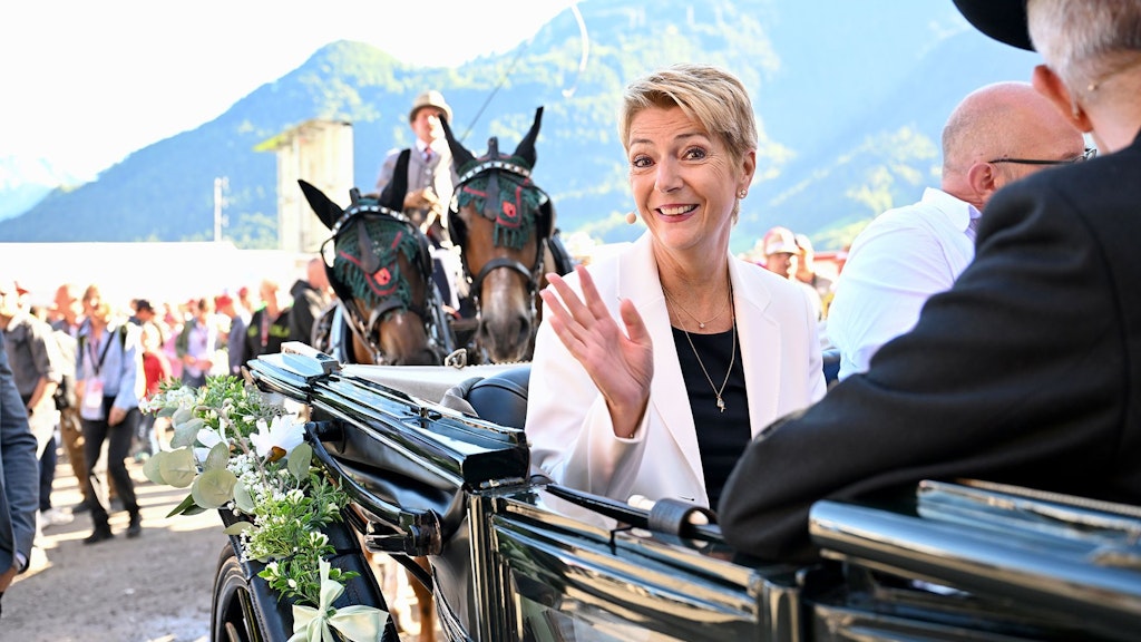 Bundespräsidentin Karin Keller-Sutter am ESAF 2025 in Mollis, Glarus