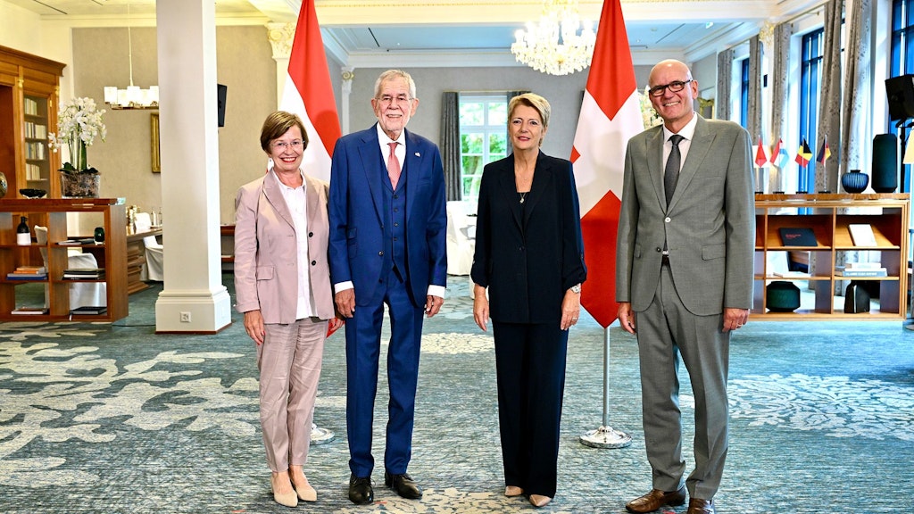 Bundespräsidentin Karin Keller-Sutter empfängt Alexander Van der Bellen, Präsident der Republik Österreich