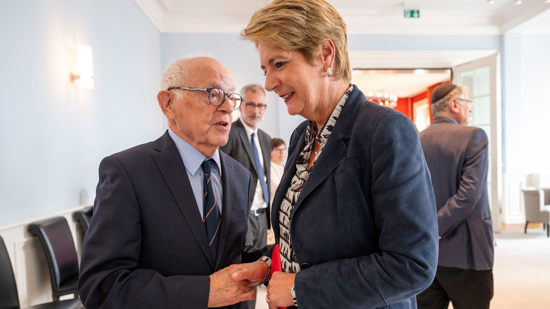 Meeting with Holocaust survivors and President of the Swiss Confederation Karin Keller-Sutter
