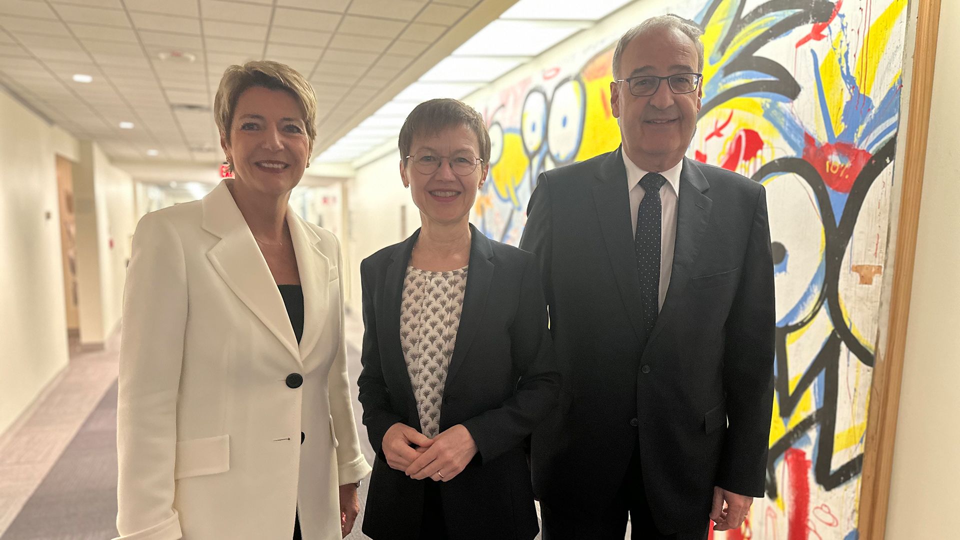 Federal Councillor Karin Keller-Sutter with Brigitte Hass, Prime Minister of Liechtenstein