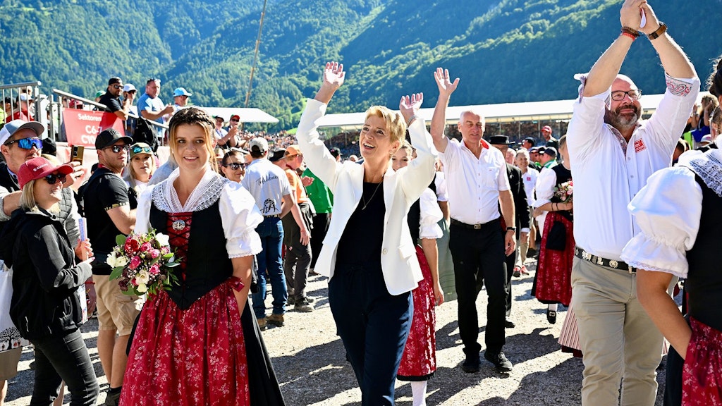 Federal President Karin Keller-Sutter at ESAF 2025 in Mollis, Glarus