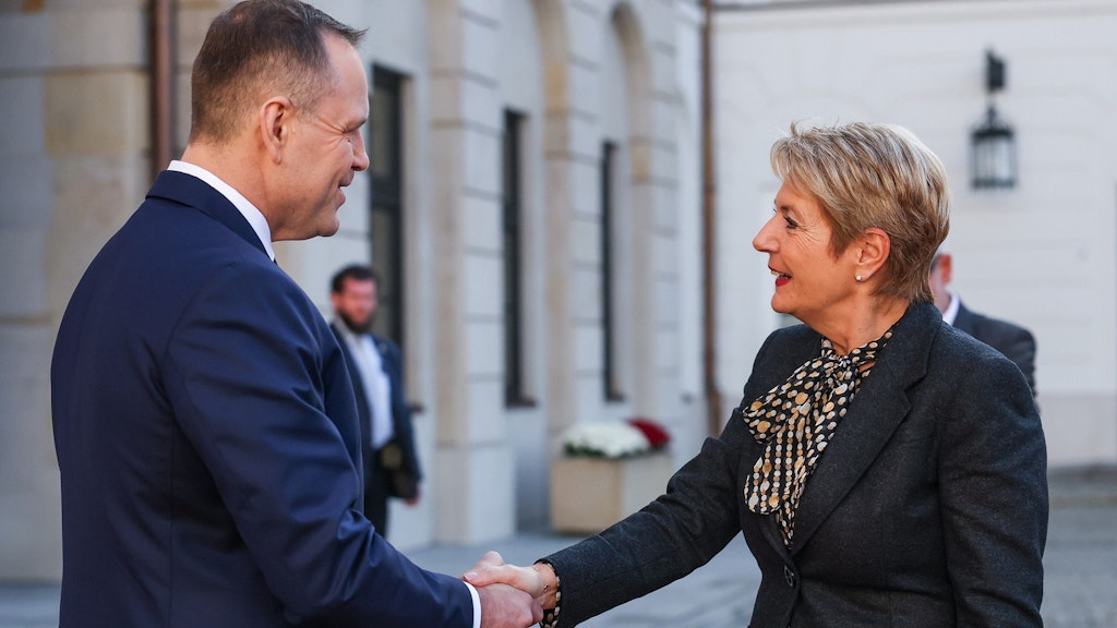 President of the Swiss Confederation Karin Keller-Sutter meets with Karol Nawrocki, President of Poland.