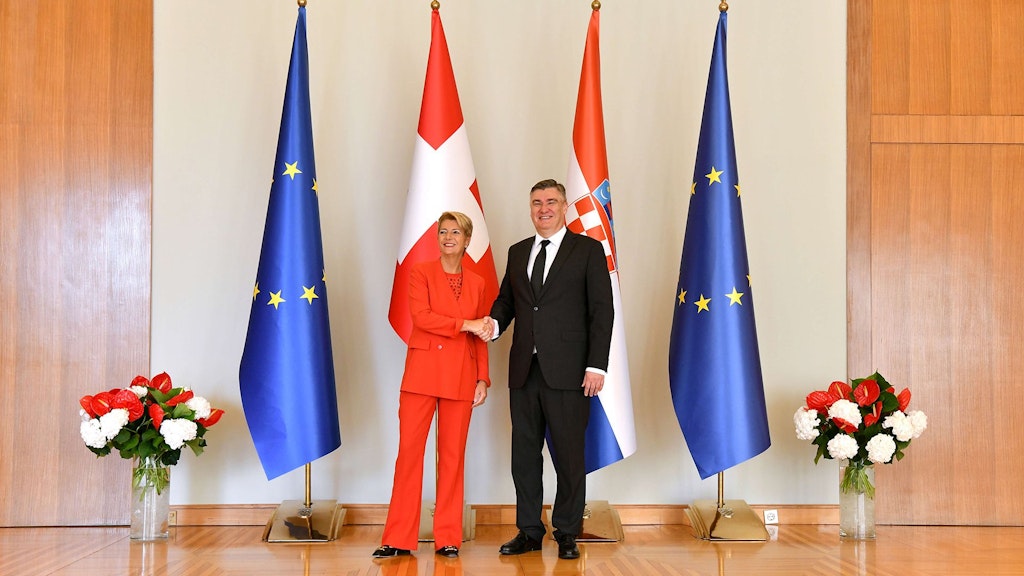 La présidente de la Confédération Karin Keller-Sutter rencontre le président croate Zoran Milanović