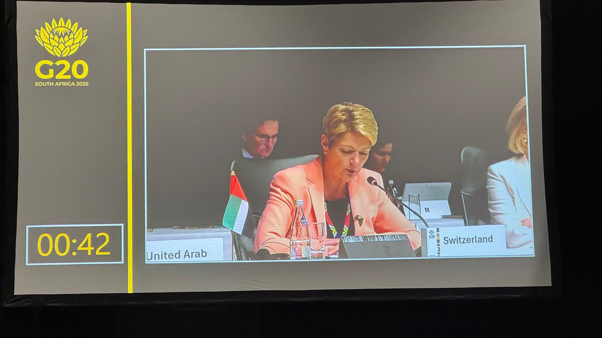 La conseillère fédérale Karin Keller-Sutter au G20