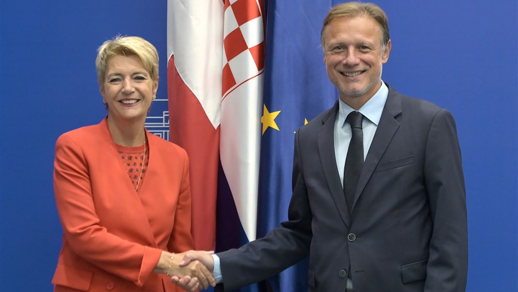 La presidente della Confederazione Karin Keller-Sutter incontra il presidente del parlamento della Croazia Gordan Jandroković